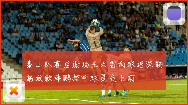 泰山队赛后谢场王大雷向球迷深鞠躬致歉韩鹏招呼球员走上前